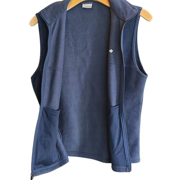 Columbia Men's Fleece Full Zipper Vest Blue Size Medium - Picture 2 of 5